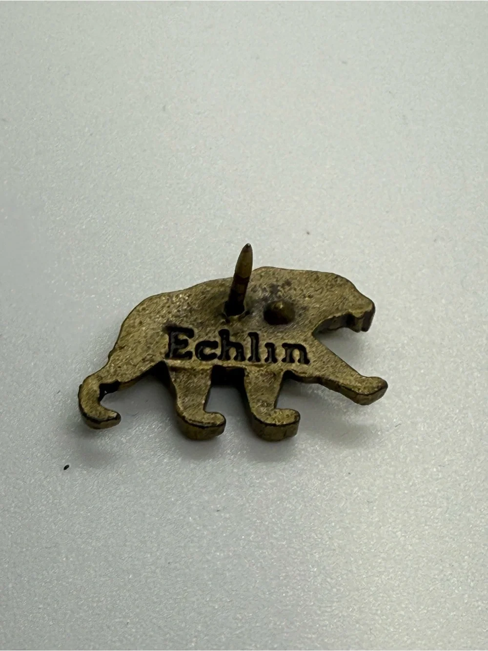 Vintage Echlin Auto Parts Bear Lapel Hat Pin Bronze Tone NAPA